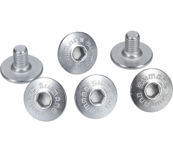 SHIMANO Schuhplatten-Schrauben für folgende SHIMANO-Schbuhplatten SM-SH10/SH11/SH12 - M5x8mm - 6 Stück (Satz) - ORIGINAL
