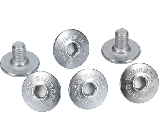 SHIMANO Schuhplatten-Schrauben für folgende SHIMANO-Schbuhplatten SM-SH10/SH11/SH12 - M5x8mm - 6 Stück (Satz) - ORIGINAL