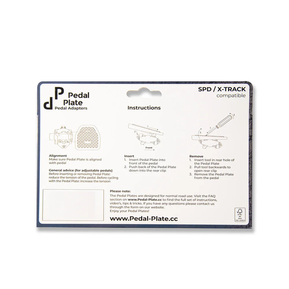 PEDAL PLATE 2.0 Pedaladapter für Klickpedale - Version für MTB-Systempedale von Shimano SPD-MTB und Look X-Track - Original