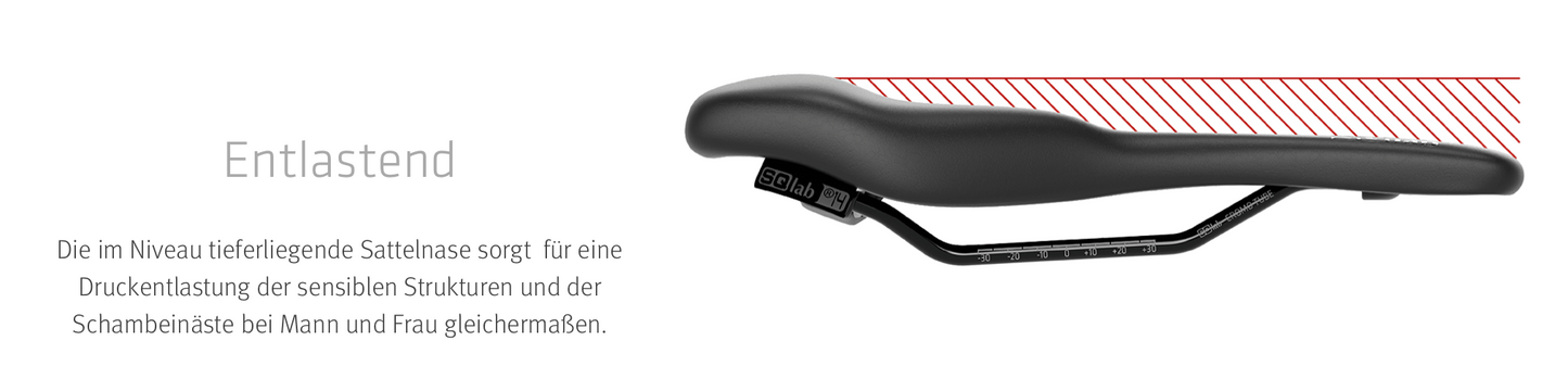 SQlab Sattel "Modell 610 ERGOLUX active 2.1" für MTB TOUR & TRAVEL - Original