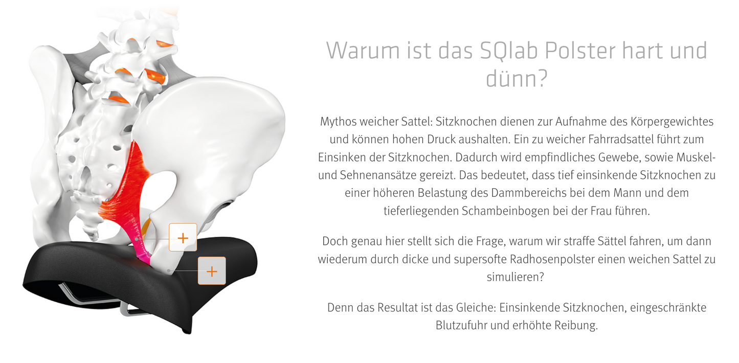 SQlab SQ-Short "ONE10 WOMAN" Unterziehhose für MTB- Tour + Travel + Trekking mit Sitzpolster in Größen XS bis XXL in Schwarz