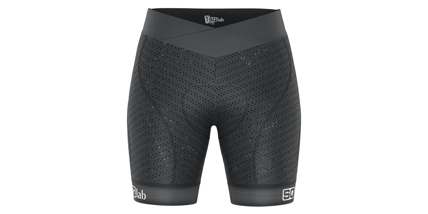 SQlab SQ-Short "ONE10 WOMAN" Unterziehhose für MTB- Tour + Travel + Trekking mit Sitzpolster in Größen XS bis XXL in Schwarz