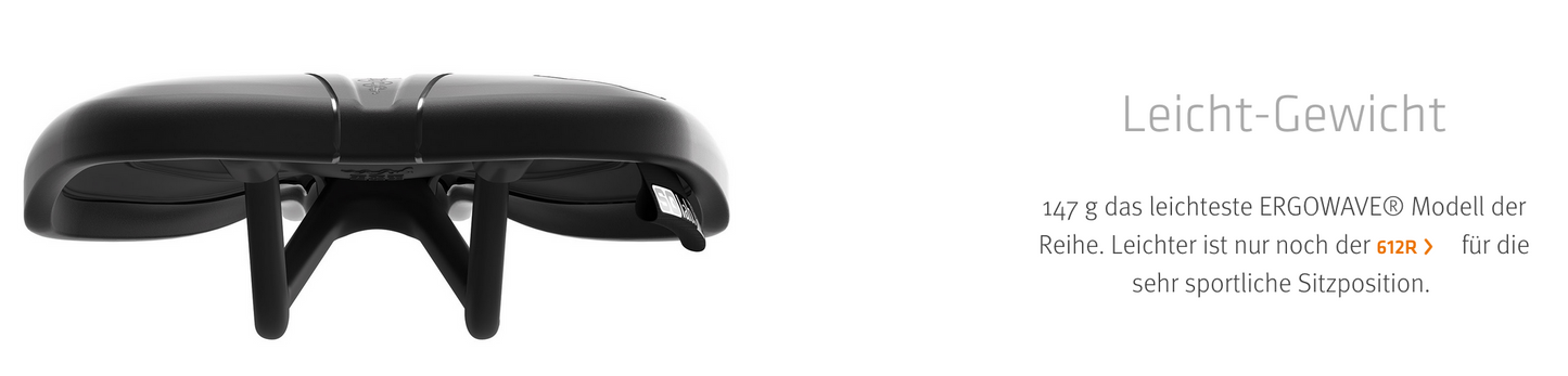 SQlab Sattel "Modell 612 ERGOWAVE Carbon" für ROAD & MTB RACE - Original