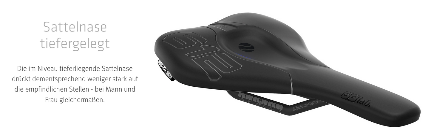 SQlab Sattel "Modell 612 ERGOWAVE Carbon" für ROAD & MTB RACE - Original