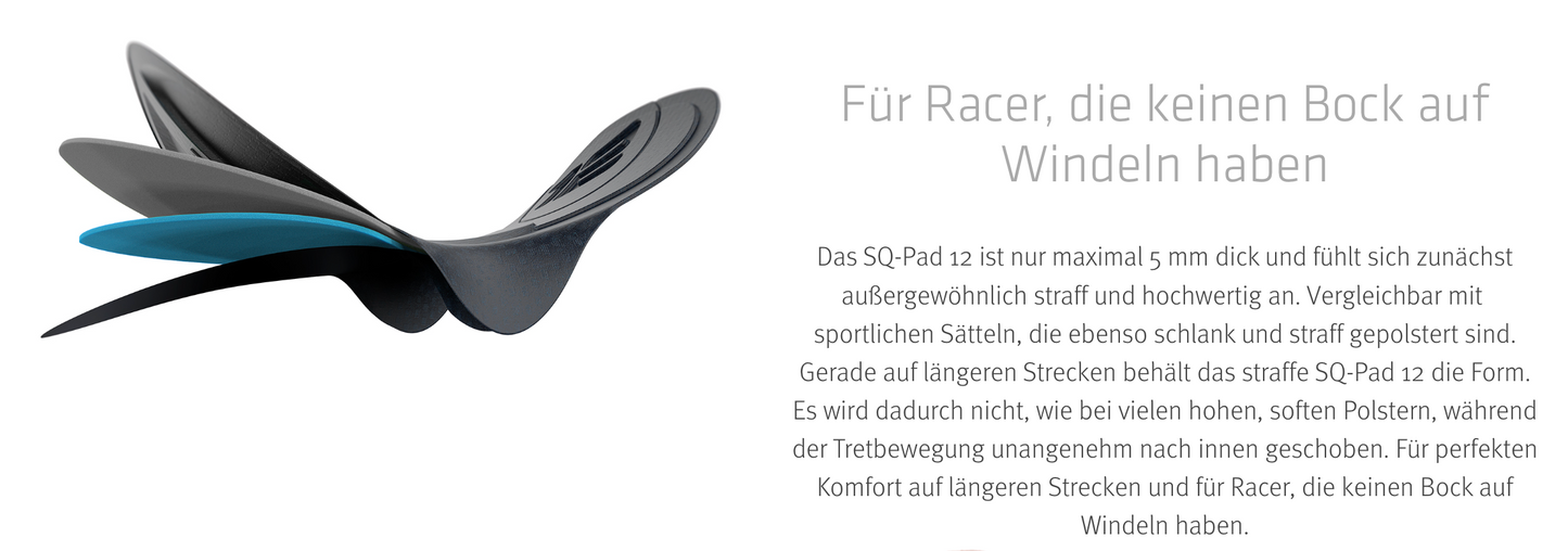 SQlab SQ-Short "ONE12" DIE BIB-Short für Road & MTB Race mit Sitzpolster in Größen XS bis XXL in Unisex Schwarz/Weiß