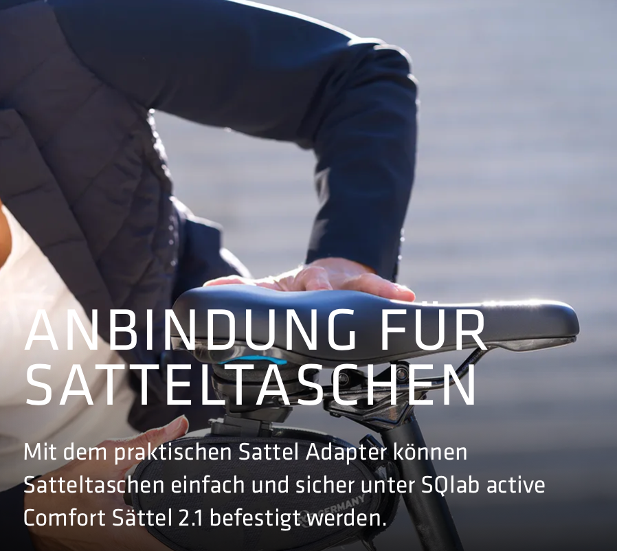 SQlab Sattel Modell "621 active 2.1" für City in 18cm / 21cm / 24cm Breite - Original