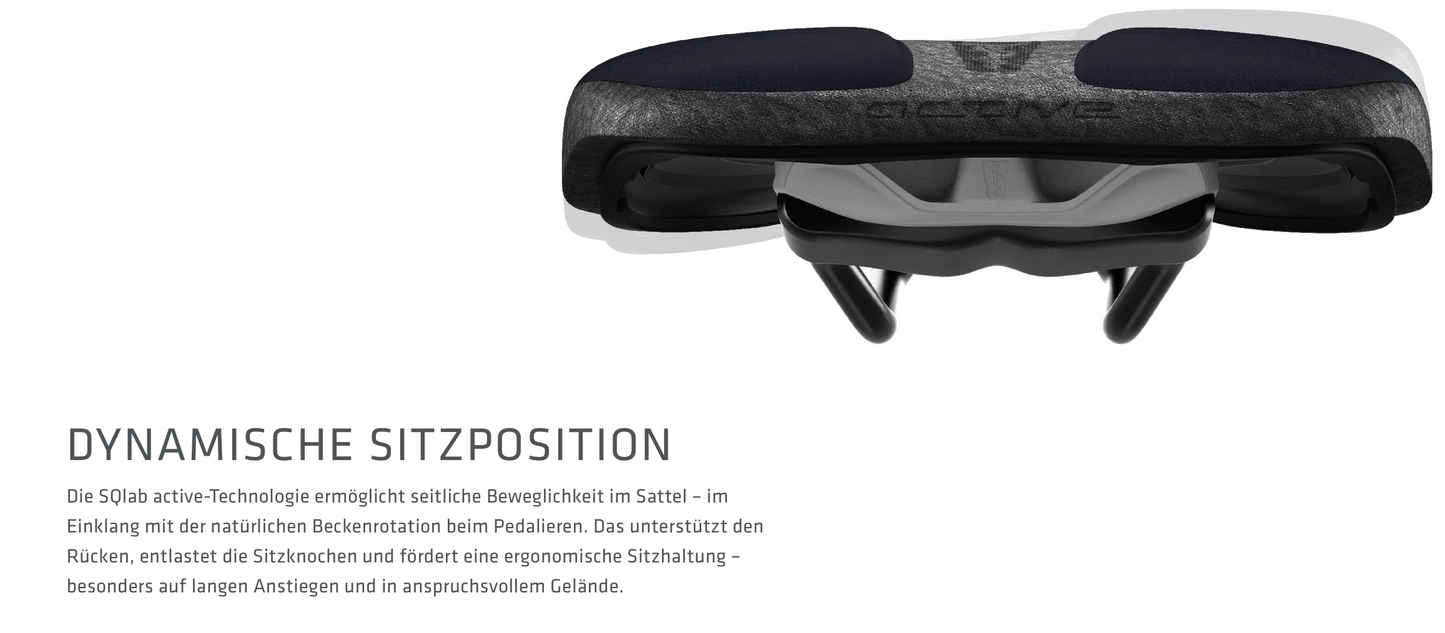 SQlab Sattel "611 ClipOn Infinergy ERGOWAVE active 2.1" ideal für MTB Trail & Down Country und Gravel + Road in 13cm bis 17cm