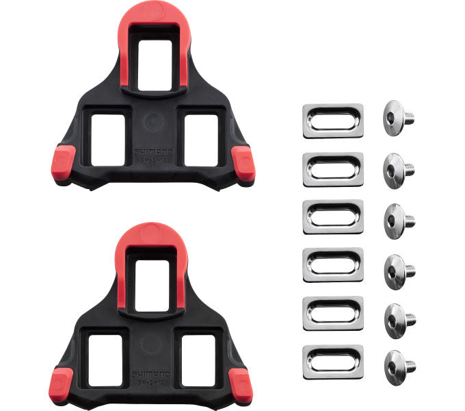 SHIMANO SPD-SL Schuhplatten für Rennrad-Pedale - SM-SH10 (Rot) oder SM-SH11 (Gelb) oder SM-SH12 (Blau) - Satz - Original