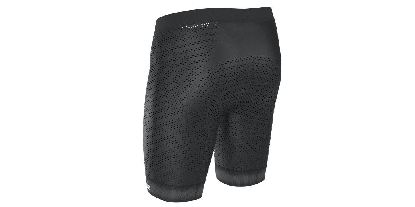 SQlab SQ-Short "ONE10" Unterziehhose für MTB- Tour + Travel + Trekking mit Sitzpolster in Größen XS bis XXL in Unisex Schwarz