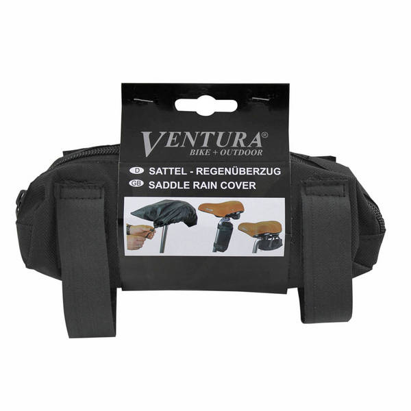 VENTURA wasserdichter Sattel-Regenüberzug aus Polyester universal passend in Schwarz