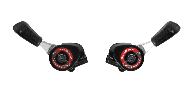 SunRace Schalthebel 2/3 x 5, 6 oder 7-fach, friktion (Rasterlos), einzeln oder als Satz