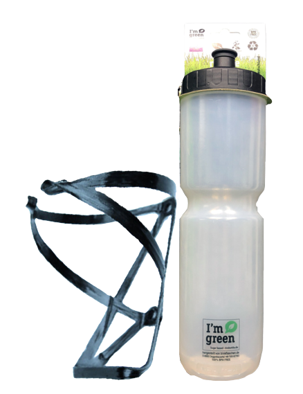 GWINNER Flaschenhalter "Super Light" mit nur 9 Gramm - MIT oder OHNE "Nature Bio-Flasche" 750ml - Handmade in Germany