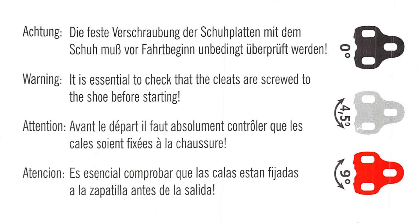 ASISTA Pedal-Schuplatten Set für LOOK-Pedal "KEO" mit 9°, 7°, 4,5° oder 0° Bewegungsfreiheit