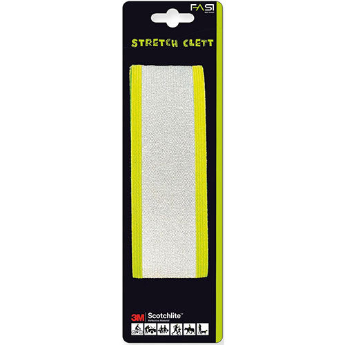 FASI Hosenklettband Reflektorband Paar 50x360 mm – 3M Scotchlite, verstellbar, Neon