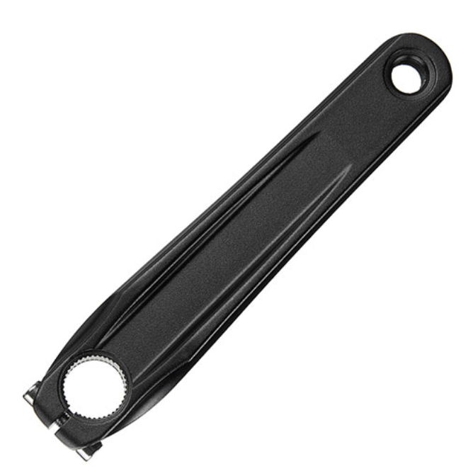 SAMOX E-Bike Kurbel 13 mm Offset für SHIMANO E6100/E7000/E8000 – 175 mm, Aluminium, schwarz