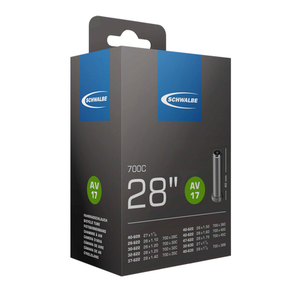 Schwalbe Fahrradschlauch Nr. 17 – 28 Zoll / 700C (28/47-622/635), Butyl, SV/DV/AV