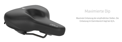 SQlab 621 M-D – City-Komfortsattel mit 85 % Entlastung & Active Comfort (Comfortsticks)