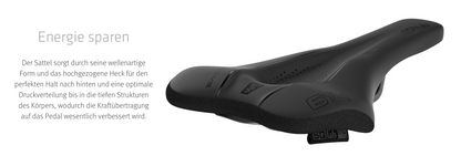 SQlab 614 ERGOWAVE® active 2.1 – Gravel-Sattel mit Active-Technologie, Komfort & Beinfreiheit