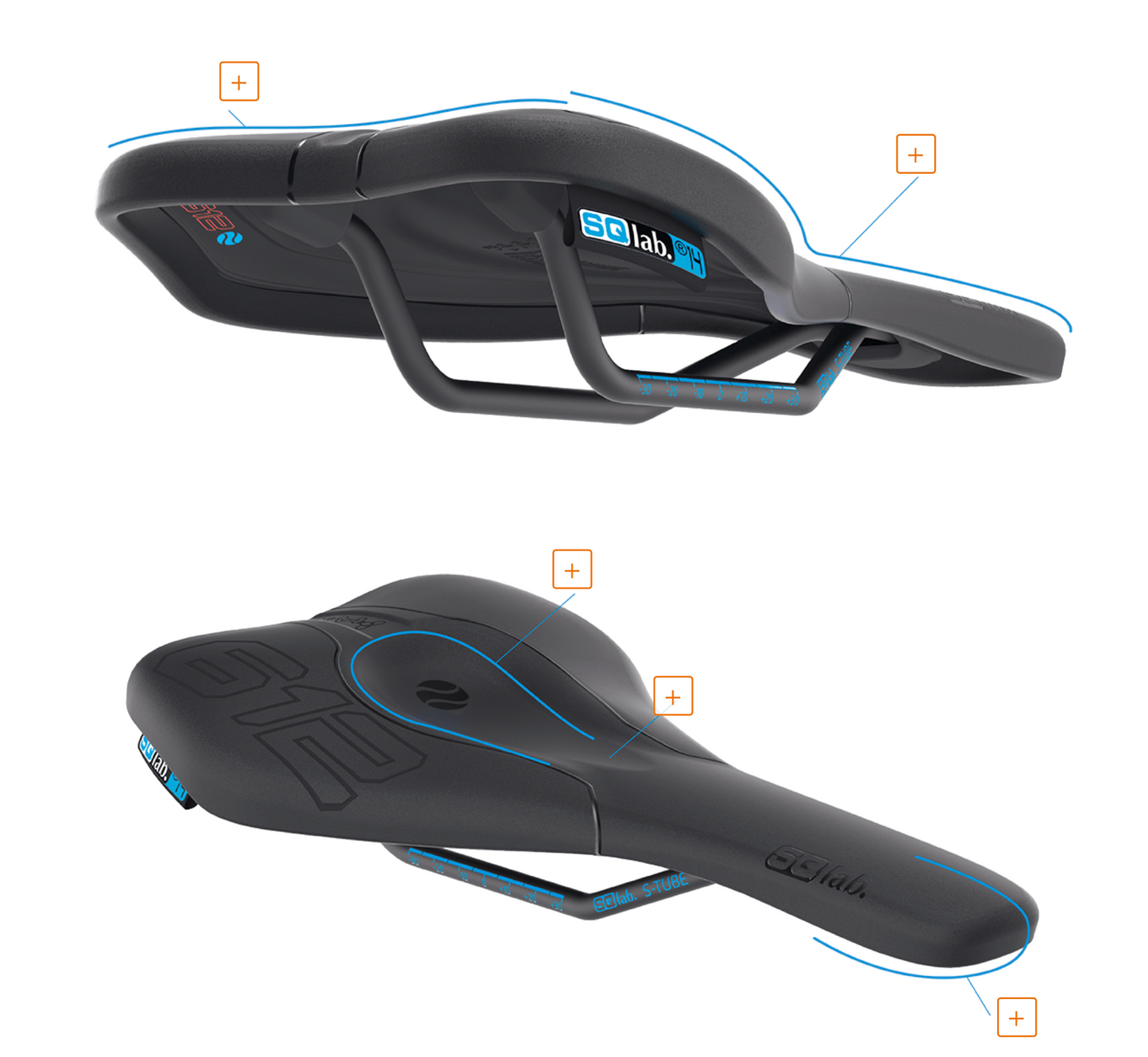 SQlab Sattel "Modell 612 ERGOWAVE" für ROAD & MTB RACE - Original