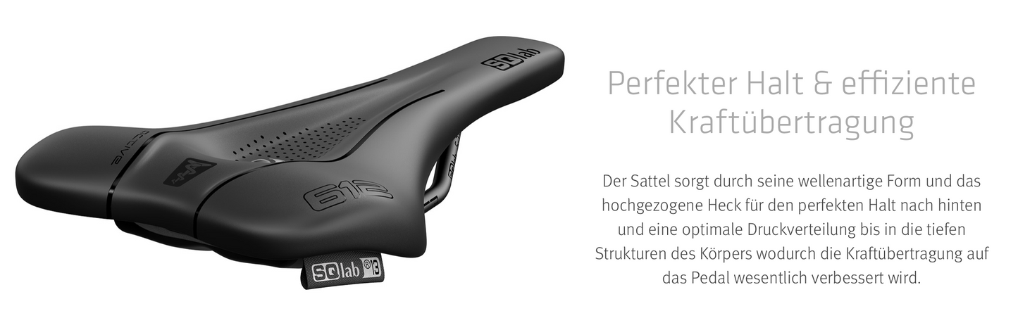 SQlab Sattel "Modell 612 ERGOWAVE active 2.1" für ROAD & MTB RACE - Original