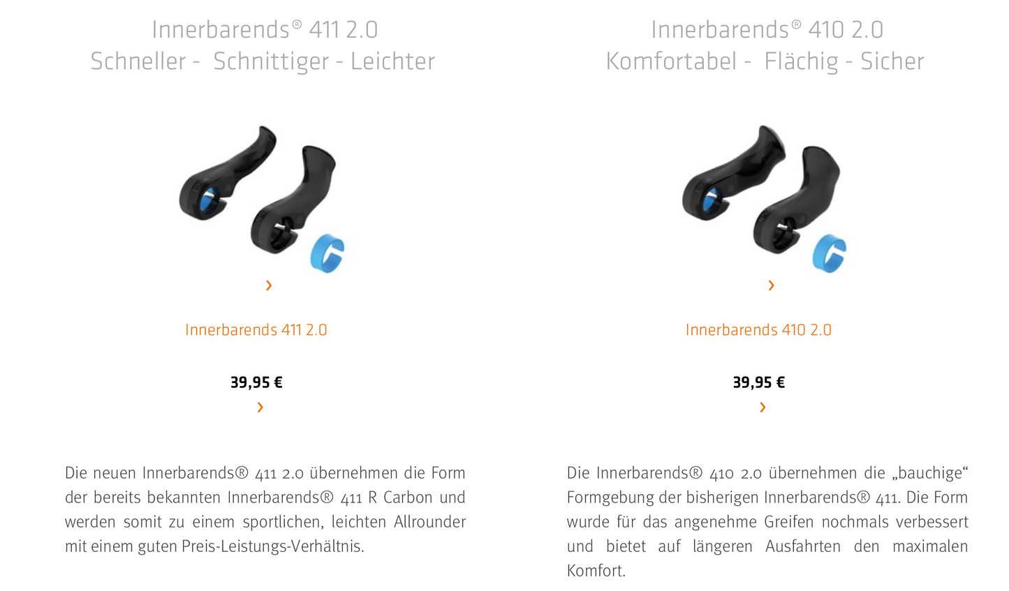 SQlab Innerbarends "Modell 411 2.0" "Schneller-Schnittiger-Leichter" aus Faserverbundkunststoff (FVK) - Original