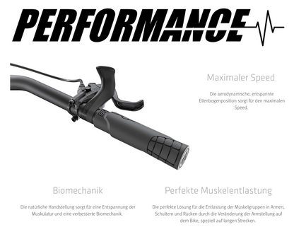 SQlab 411 Innerbarends® Performance Carbon – aerodynamisch, ultraleicht, MTB Race, 22,2 mm
