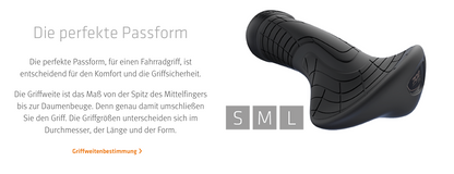 SQlab 702 Komfortgriffe – extra großer Flügel, maximale Auflagefläche, City & Trekking, S–L