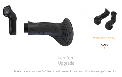 SQlab 702 Komfortgriffe – extra großer Flügel, maximale Auflagefläche, City & Trekking, S–L