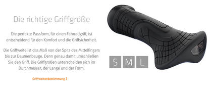 SQlab 710 Short Griffe – ergonomisch, für Drehgriffschaltung, Rohloff/Nexus/Alfine, S–L