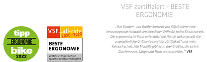 SQlab 711 MTB Griffe – Langstrecke & Race, ergonomisch gedämpft, Innerbarend-ready, S/M/L