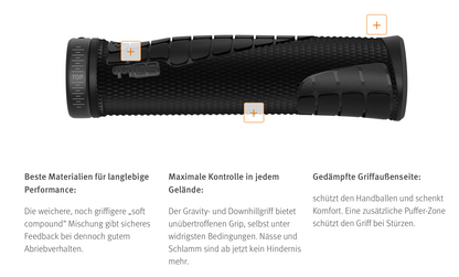 SQlab 7OX 2.0 PRO Griffe – Gravity & Downhill, Armpump-reduzierend, maximaler Grip, S/M/L