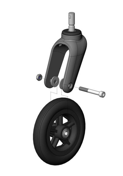 CROOZER Buggyrad Strollerrad 6" für Kinderanhänger KID / KID PLUS / DOG - Original