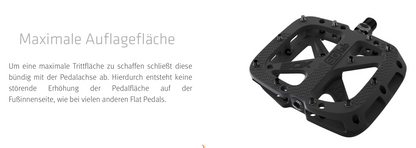 SQlab 5OX Flatpedale Kunststoff – ergonomisch mit 3 Achslängen, extrem robust, MTB & E-Bike