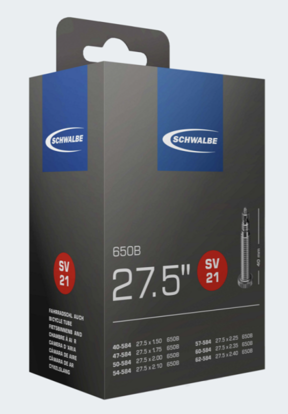 Schwalbe Fahrradschlauch Nr. 21 – 27,5 Zoll (40/62-584) Butyl, SV oder ...
