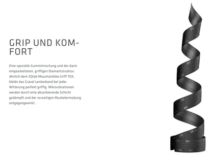 SQlab Lenkerband "Modell 712" Grip & Komfort – rutschfest, stoßdämpfend, mit Wickel-Größensystem