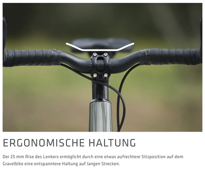 SQlab 314 Gravel Lenker – ergonomischer Alu-Gravelbar mit 25 mm Rise & 14° Flare