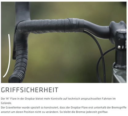 SQlab 314 Gravel Lenker – ergonomischer Alu-Gravelbar mit 25 mm Rise & 14° Flare