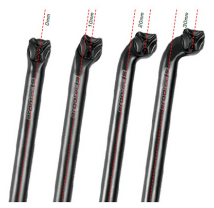 ERGOTEC Sattelstütze "Viper" mit 0 / 10 / 20 / 30mm Offset (Kröpfung) und 27,2 / 30,9 / 31,6 / 34,9 Ø - Alu schwarz