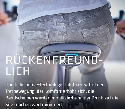 SQlab 621 ERGOLUX® active 2.1 – Komfort-Citysattel mit Active-Technologie und 70 % Entlastung