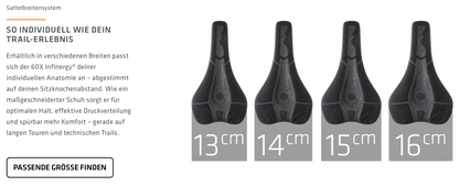 SQlab 6OX Infinergy® ClipOn ERGOWAVE® active 2.1 – MTB-Sattel für Trail, Enduro & E-MTB