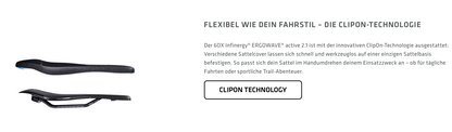 SQlab 6OX Infinergy® ClipOn ERGOWAVE® active 2.1 – MTB-Sattel für Trail, Enduro & E-MTB