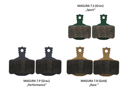 MAGURA 7.x Bremsbeläge für MT 2-Kolben – Sport, Performance oder Race (Original)