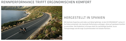 SQlab 612 ERGOWAVE® 2.1 Rennradsattel ergonomisch Road MTB Race Sattel Performance leicht Unisex 12–16 cm