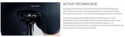 SQlab 612 ERGOWAVE active 2.2 Rennrad Sattel Road Gravel Unisex ergonomisch E-Bike Ready 12 cm bis 16 cm