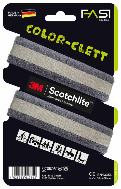 FASI "Color-Clett" Reflektor Hosen- und Arm-Reflexband 30 x 400mm Paar in versch. Farben