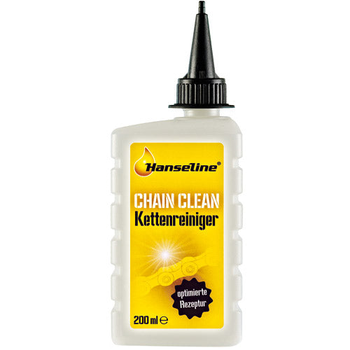 HANSELINE "Chain Clean" Kettenreiniger für Fahrradketten auf Mineralölbasis 200ml Flasche