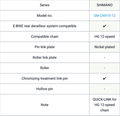 Shimano Kettenschloss – Original für Shimano 6/7/8-fach, 11-fach & 12-fach Ketten
