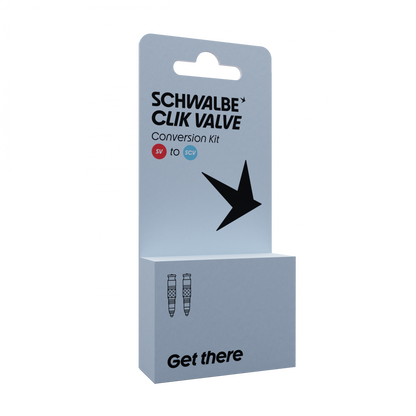 SCHWALBE Clik Valve Set SV – Klickventile mit Pumpenkopf oder Adapter, SCV System