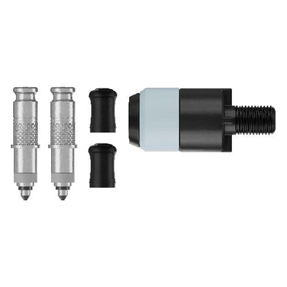 SCHWALBE Clik Valve Set DV – Ventil-Umrüstkit mit Pumpenkopf oder Adapter, SCV Klicksystem