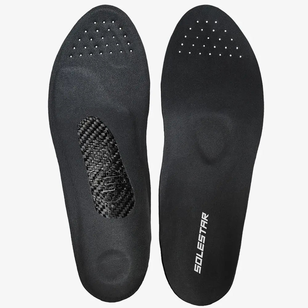 SOLESTAR BLK2 Einlegesohlen Radsport Carbon | maximale Stabilität & Kraftübertragung für Rennrad, MTB & Triathlon
